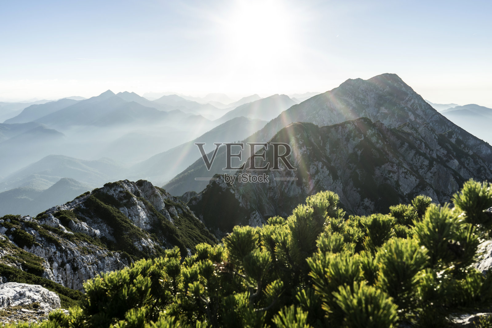 俯瞰基姆高阿尔卑斯山照片摄影图片