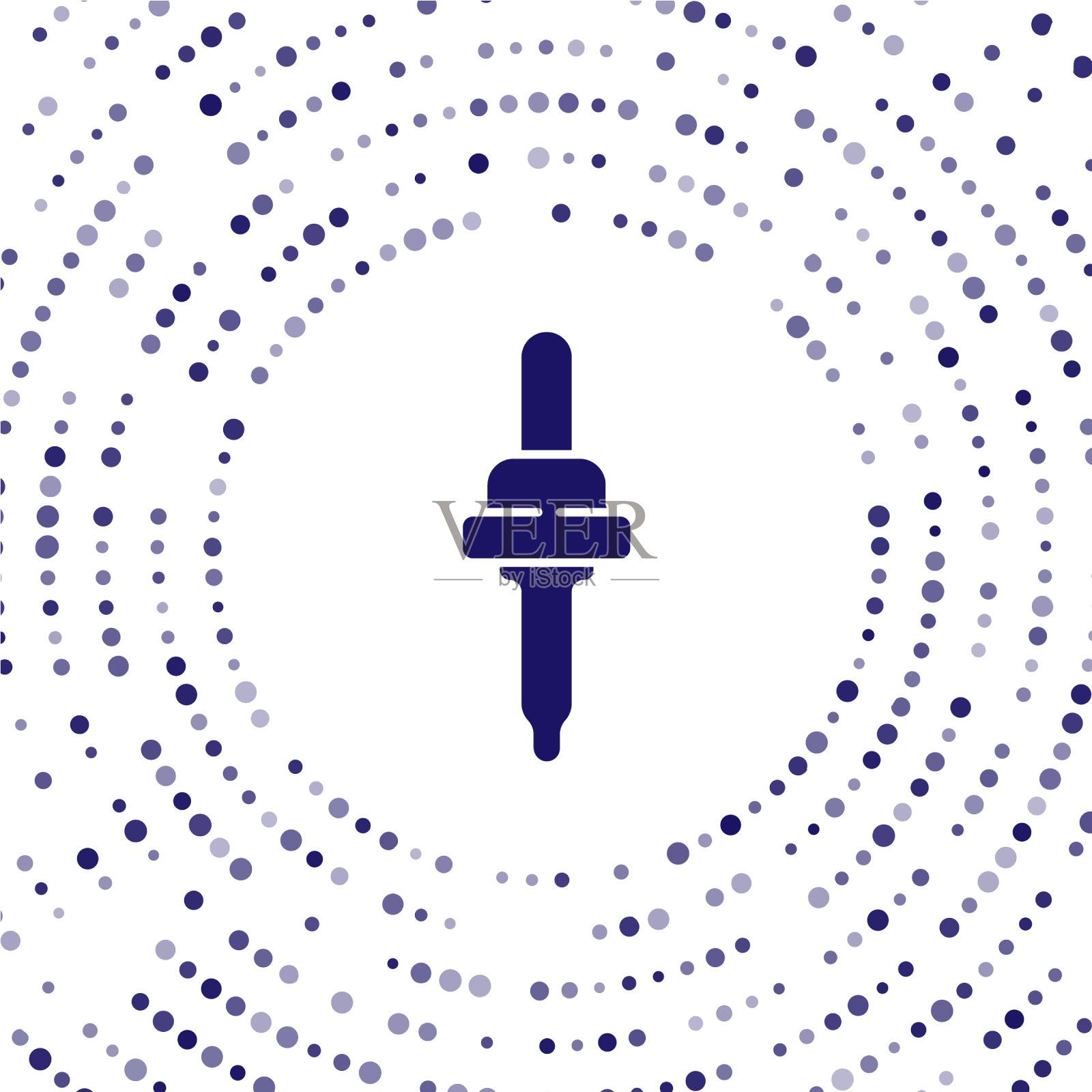 蓝色吸管图标孤立在白色背景上插画图片素材