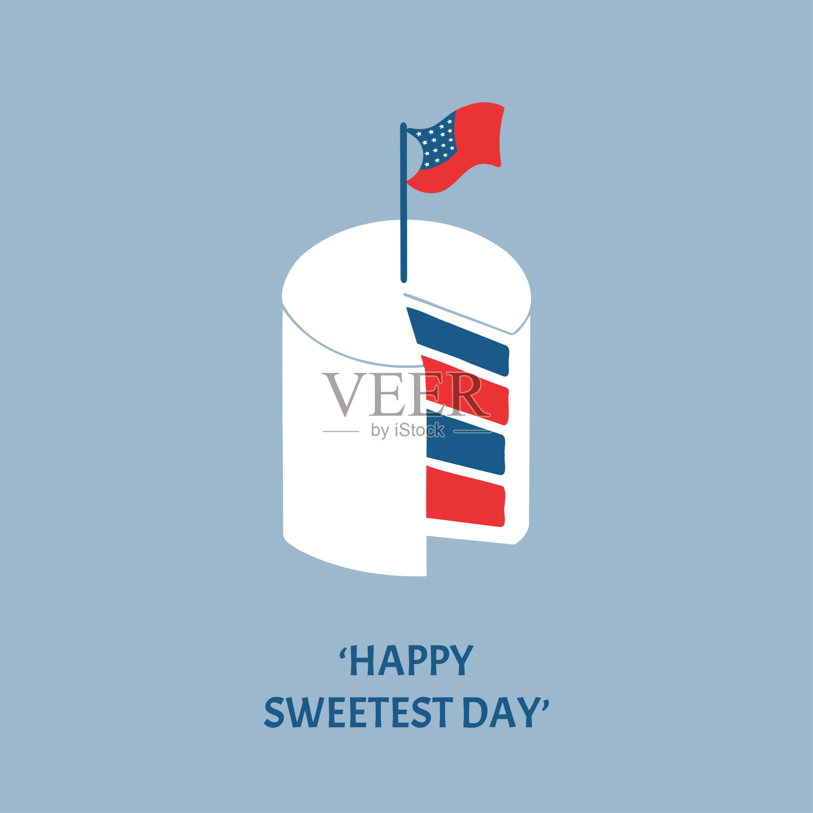 假日彩色明信片。插画图片素材