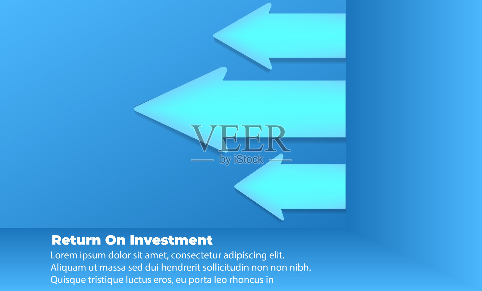 企业目标方向理念走向成功。投资回报率。适用于推广封面、海报、信息图、登陆页、用户界面、用户体验、横幅、社交媒体等发布插画图片素材