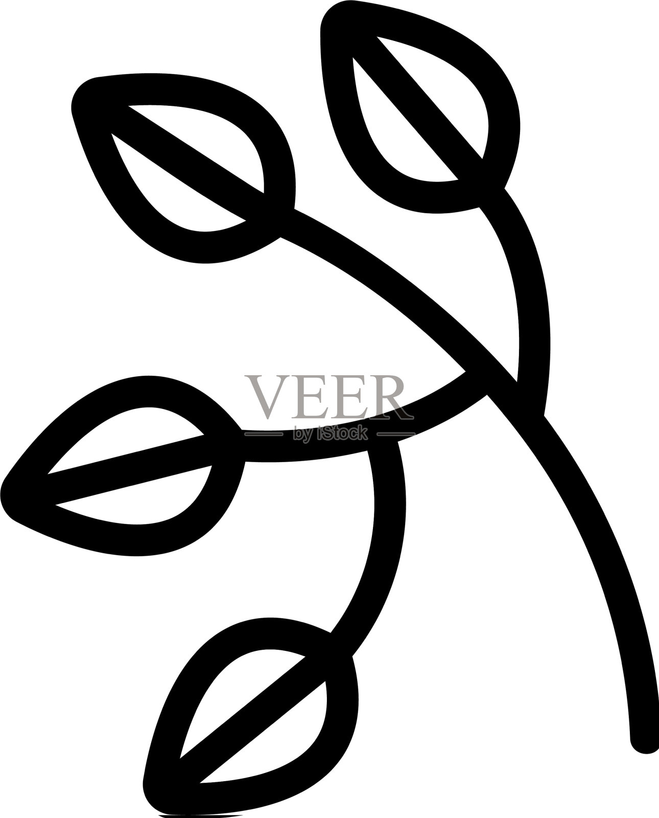 麦芽菜图标轮廓设计元素图片