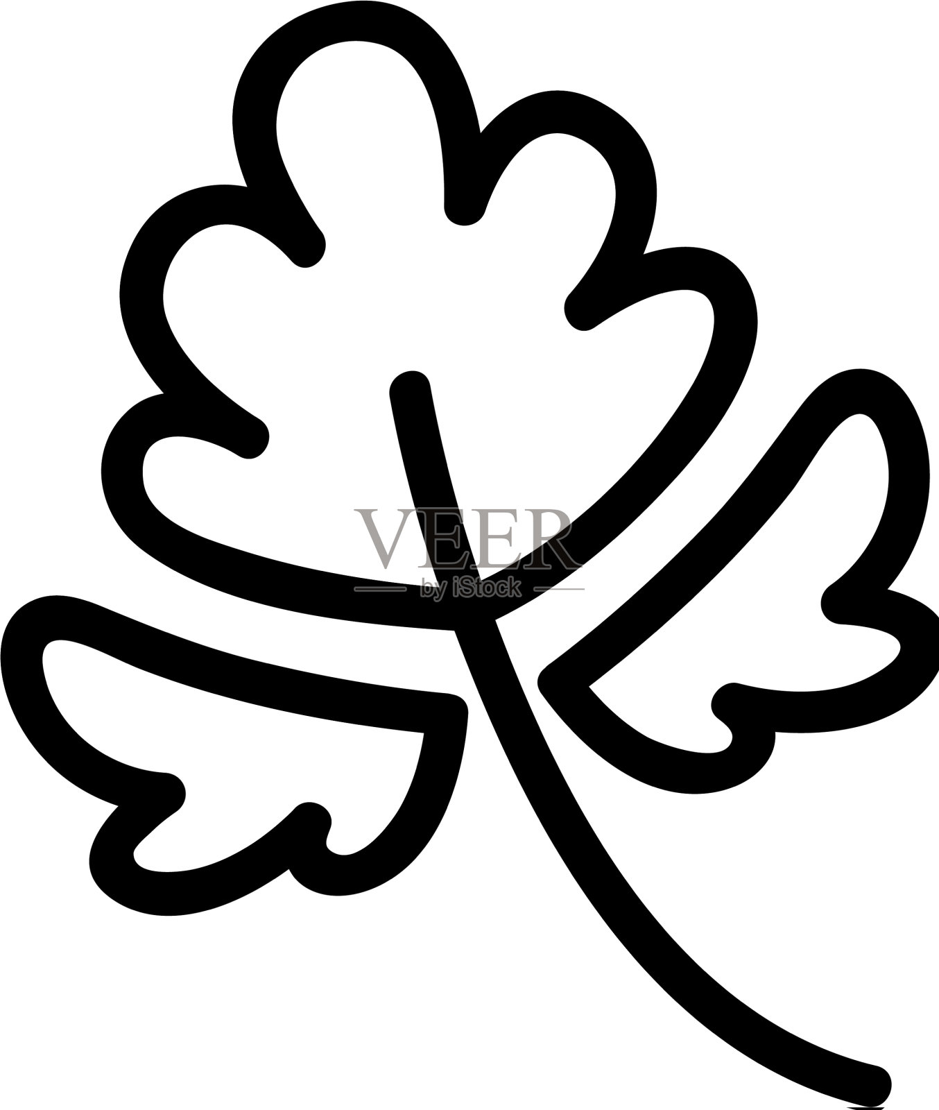 芫荽属一年生植物叶子图标轮廓设计元素图片