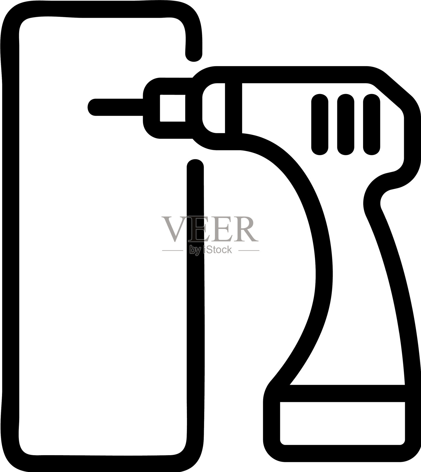 钻板上有手动机械钻图标图标素材