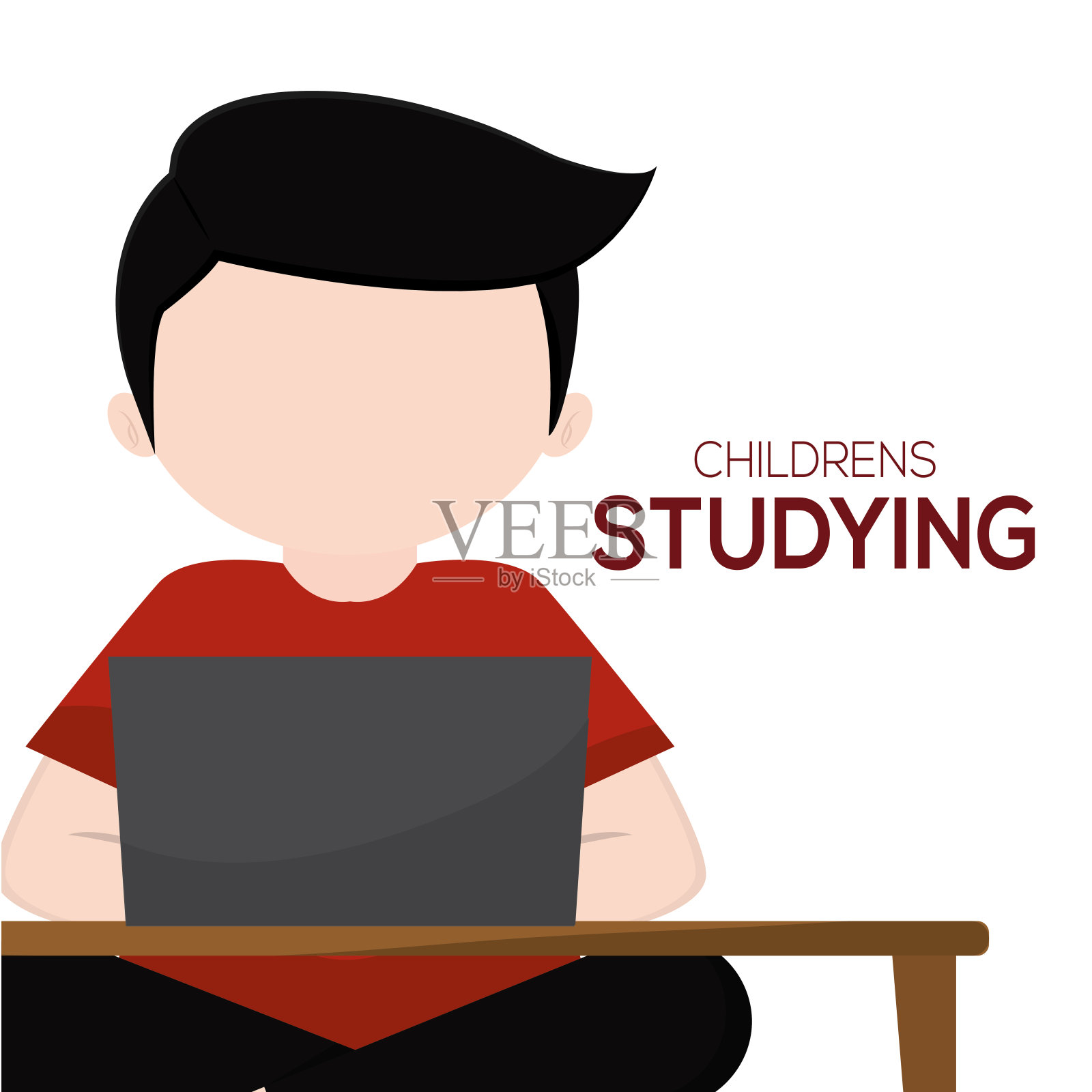 儿童学习的海报插画图片素材