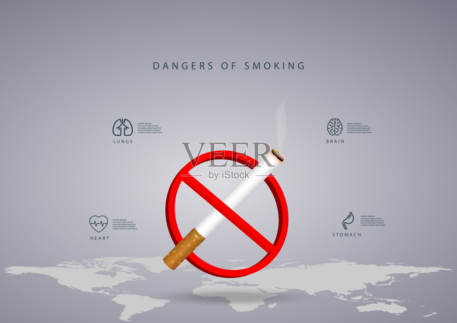 世界无烟日概念插画图片素材