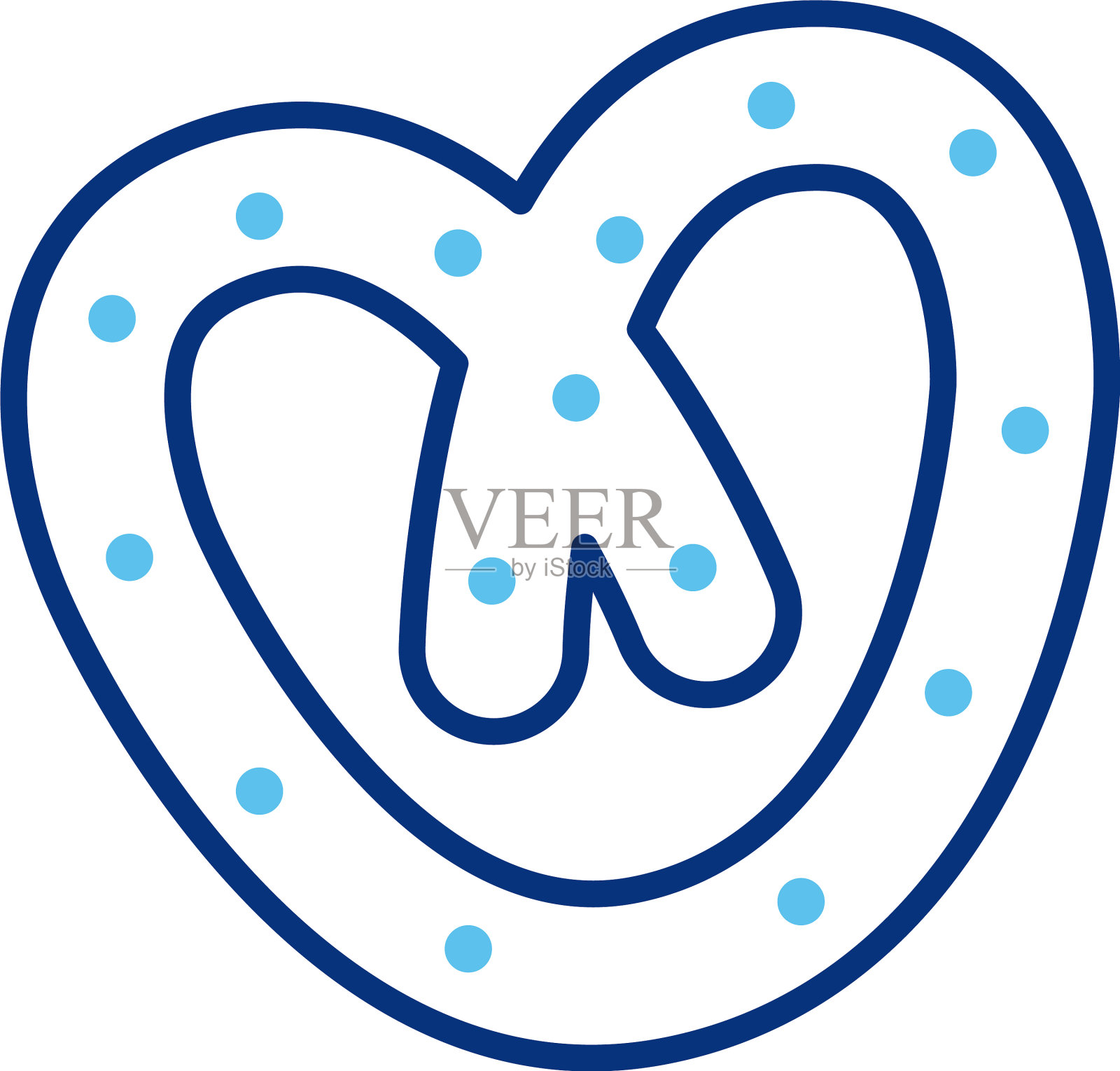 美味的椒盐卷饼线风格图标设计元素图片