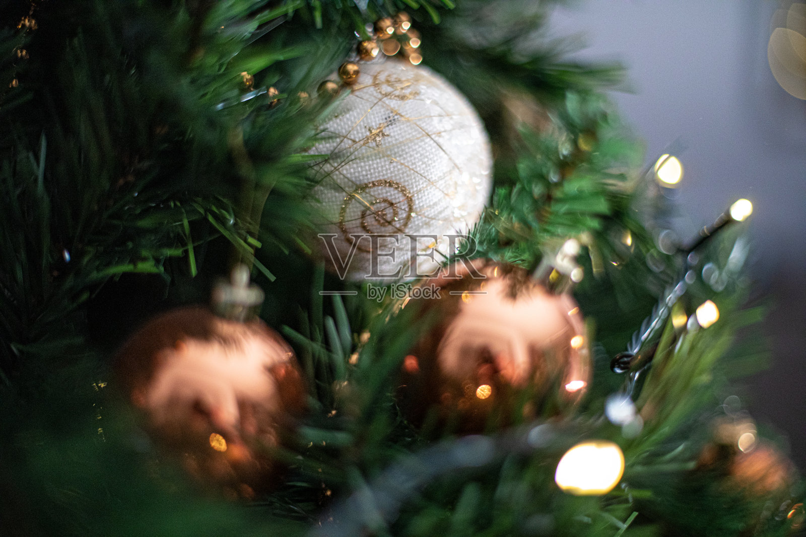 圣诞树装饰品照片摄影图片