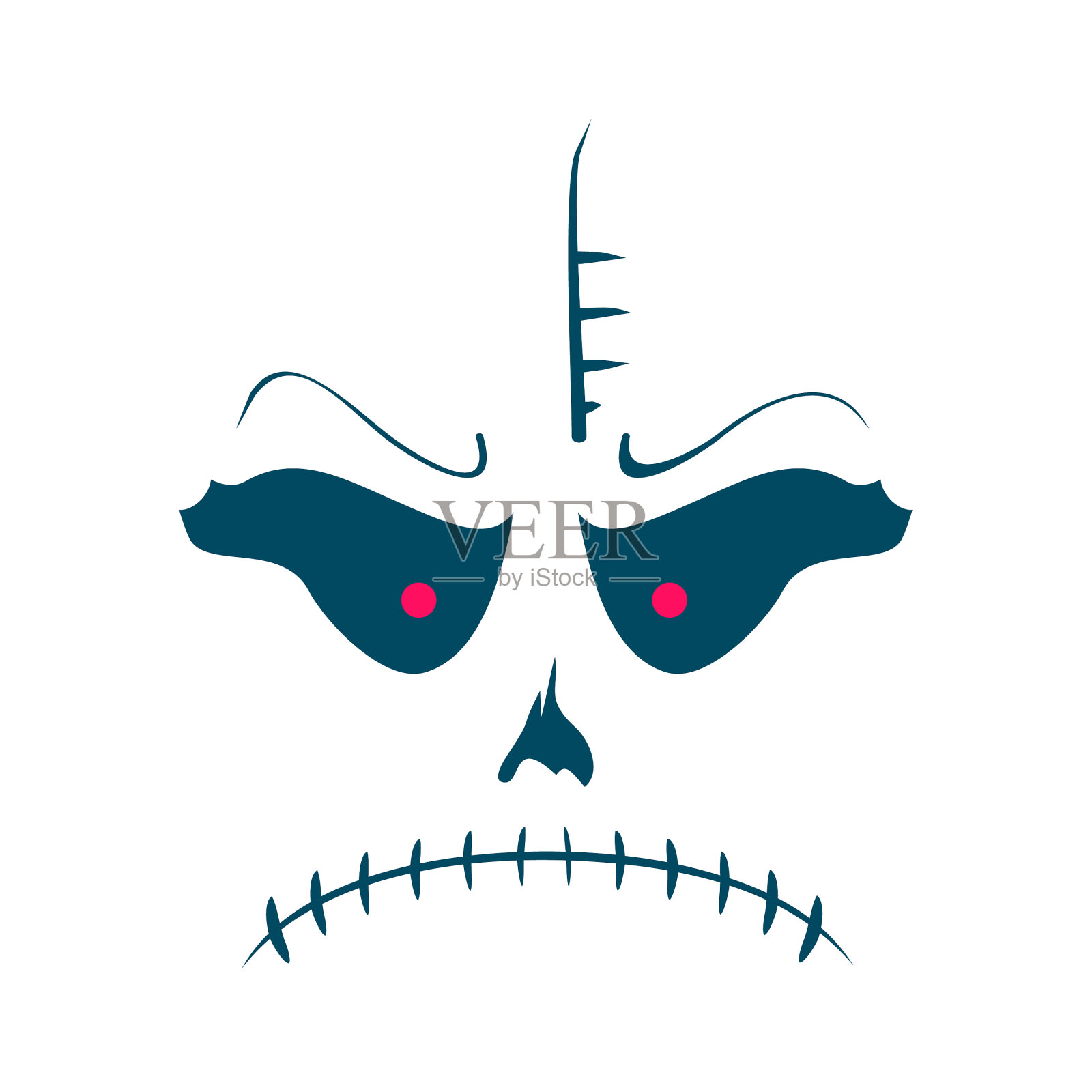 抽象的怪物的微笑插画图片素材