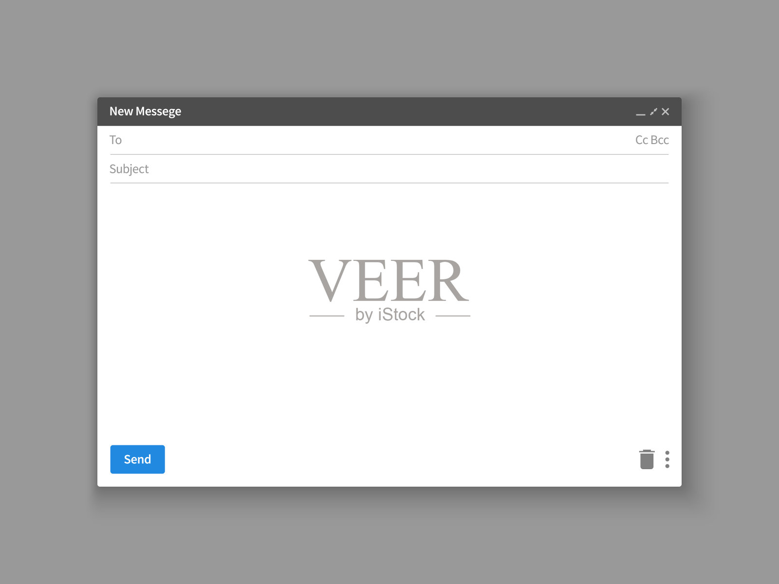 电子邮件模板。空白的电子邮件浏览器窗口。邮件信息网页矢量帧插画图片素材