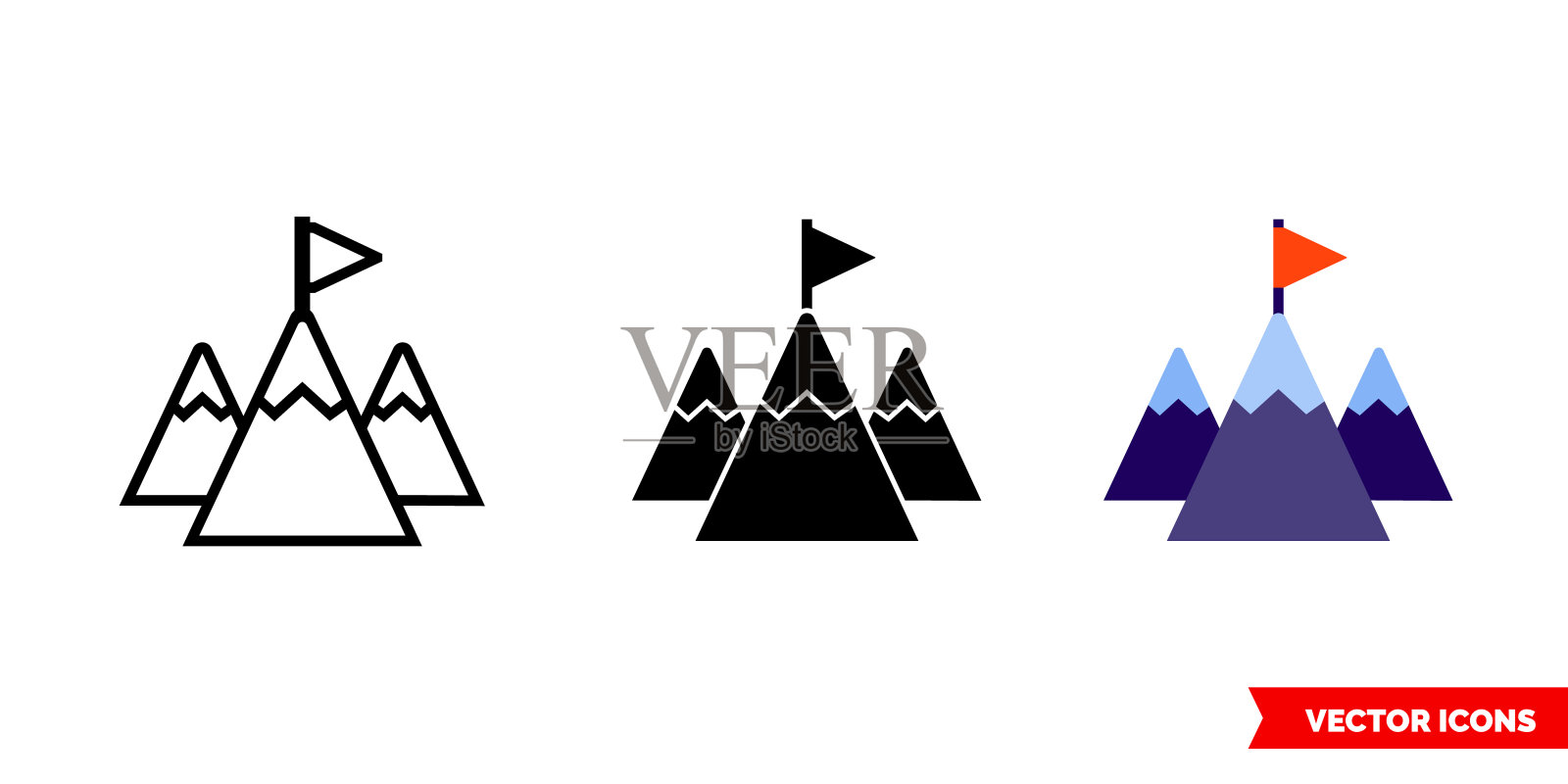 任务图标有三种颜色，黑白，轮廓。孤立向量符号符号图标素材