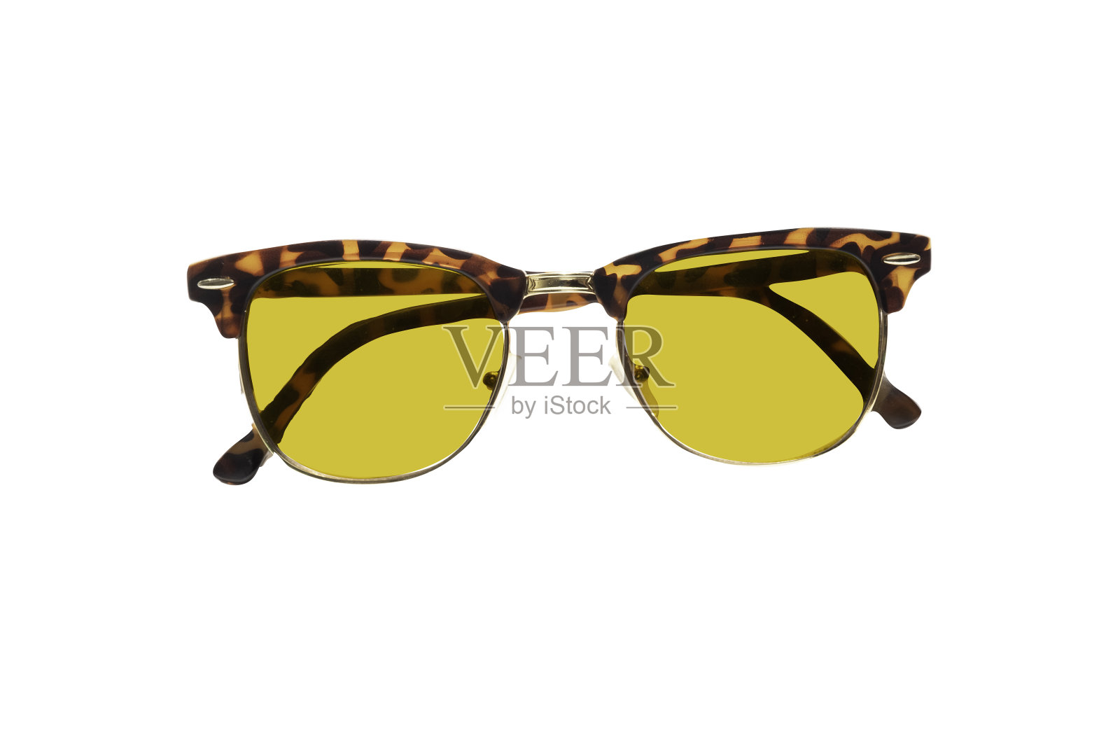 带有黄色玻璃的现代太阳镜照片摄影图片