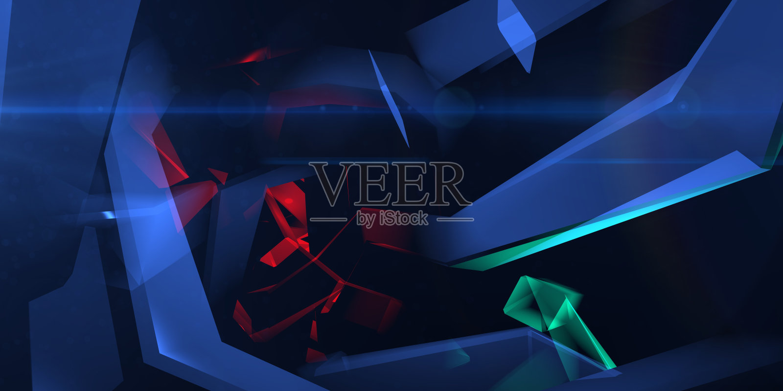 抽象技术色彩背景的几何形状。三维渲染照片摄影图片