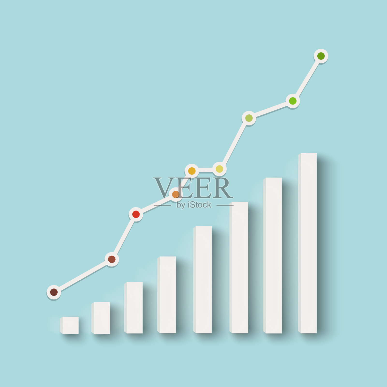 摘要金融图表。商业成功和成长的概念。插画图片素材