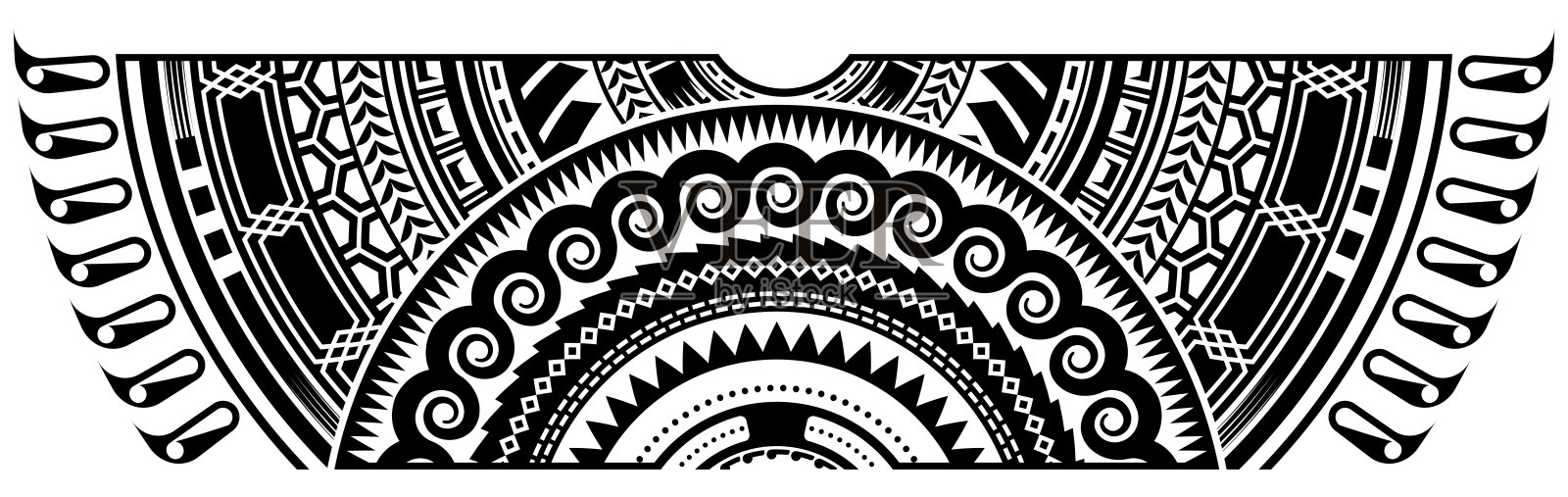 抽象部落艺术纹身边界插画图片素材