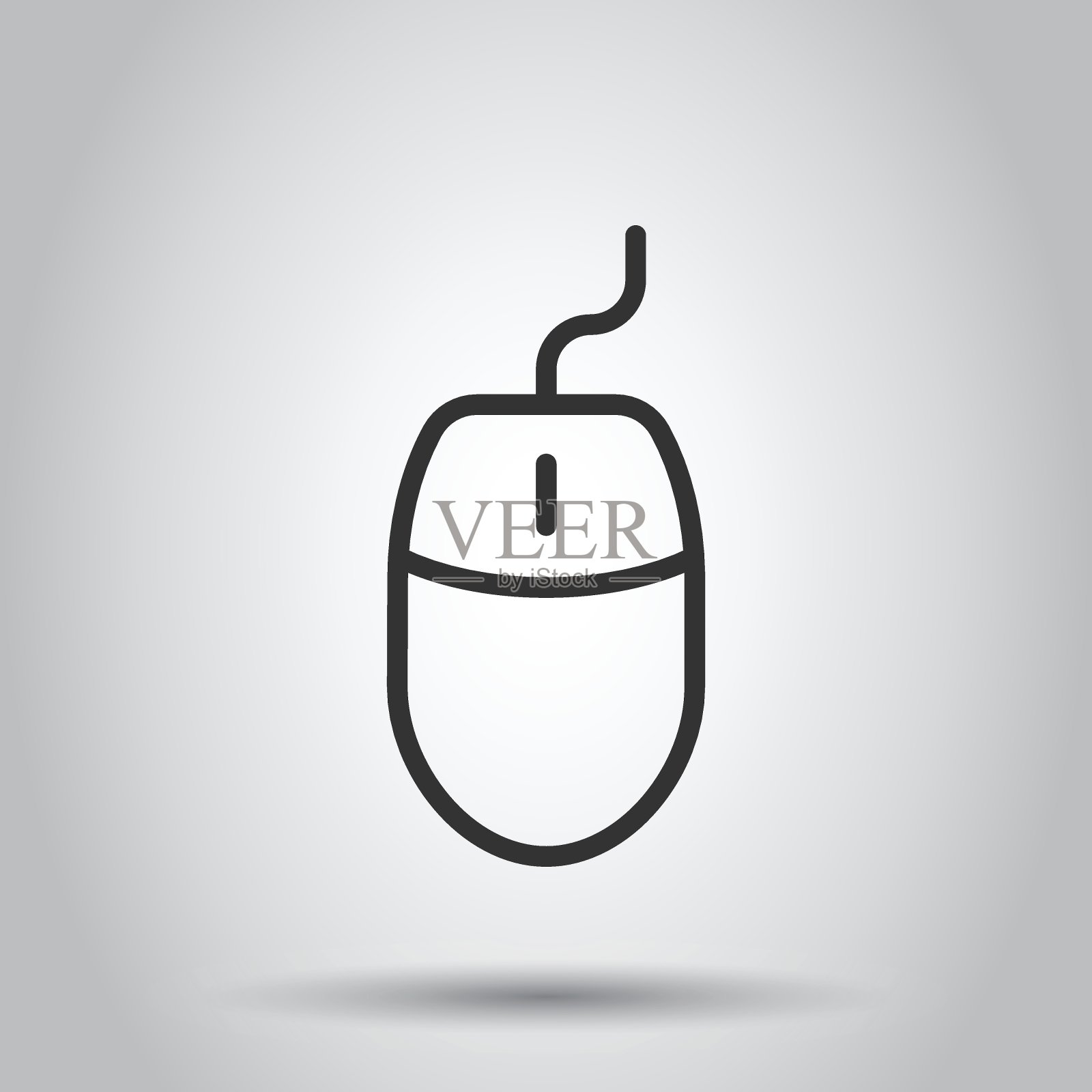 扁平风格电脑鼠标图标，光标指示器矢量素材图标素材