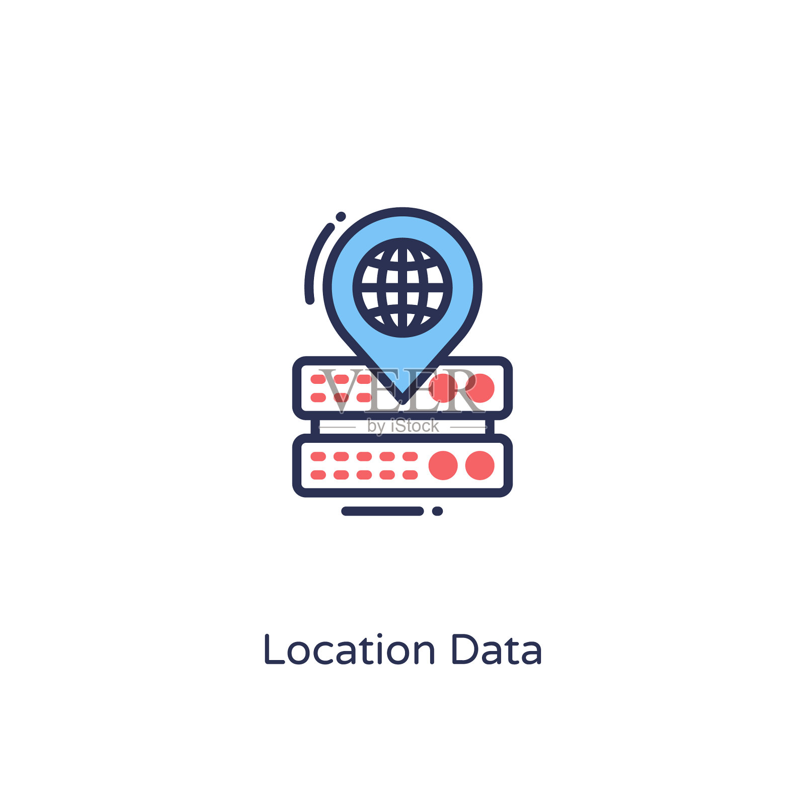 位置数据矢量图标。标识插画图片素材