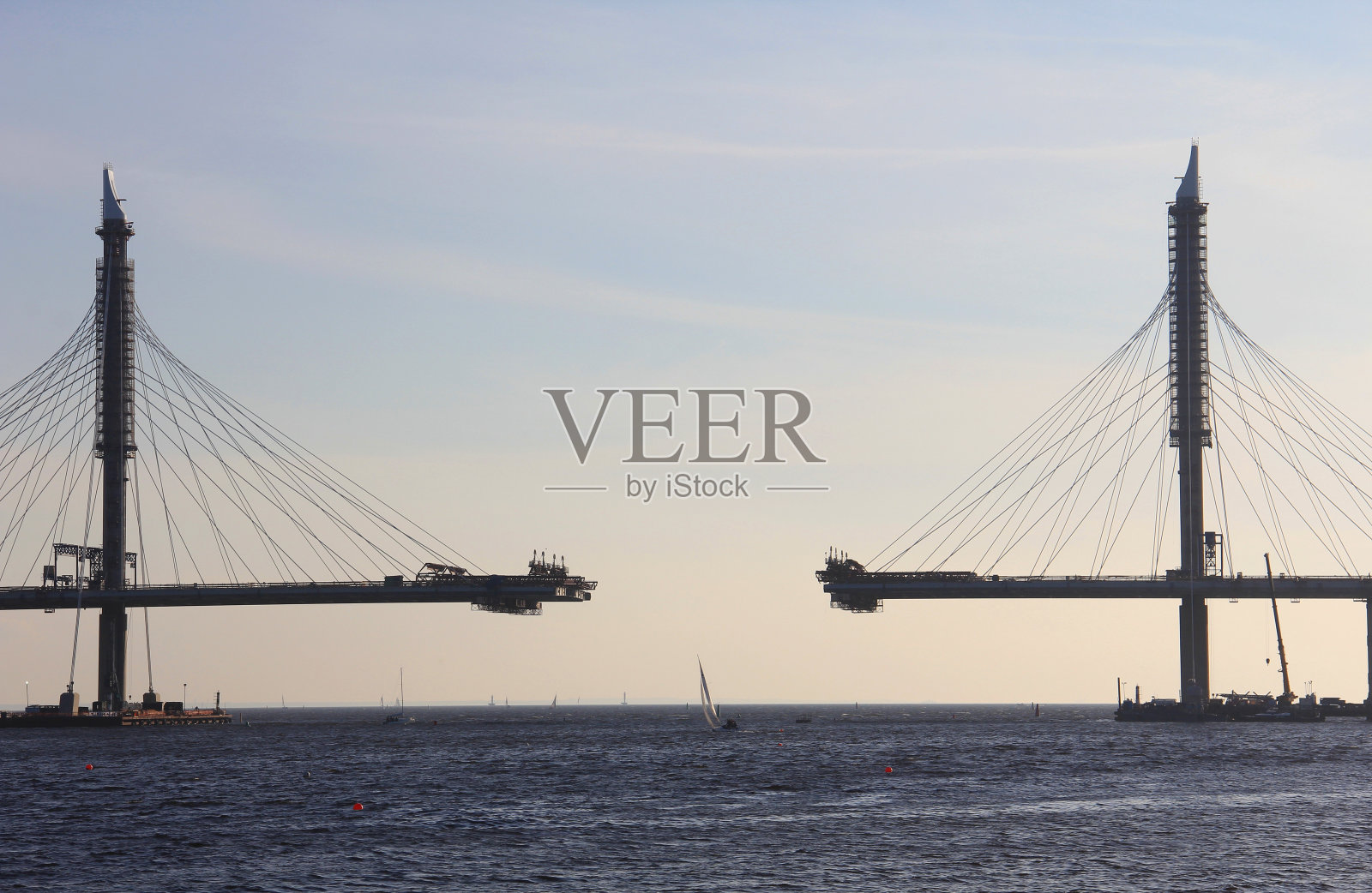 大桥的建设照片摄影图片