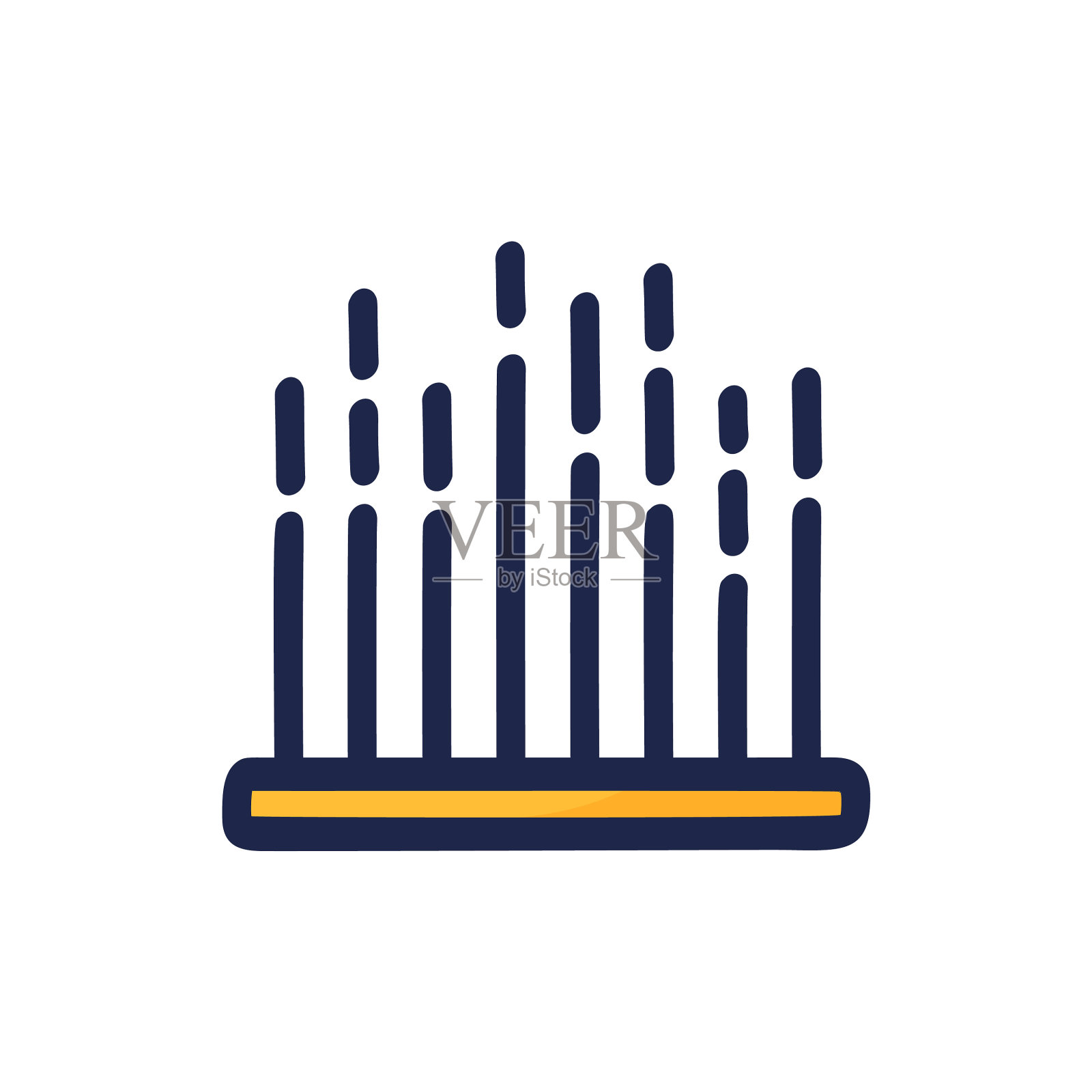 音频记录手绘轮廓涂鸦图标音频图标素材