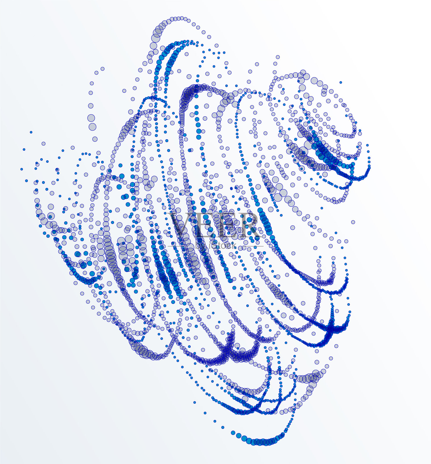 点状粒子旋转流动抽象背景插画图片素材