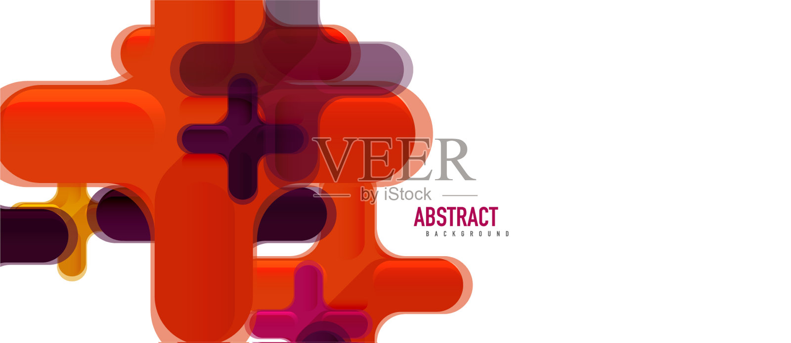 光滑的多色塑料风格交叉插画图片素材