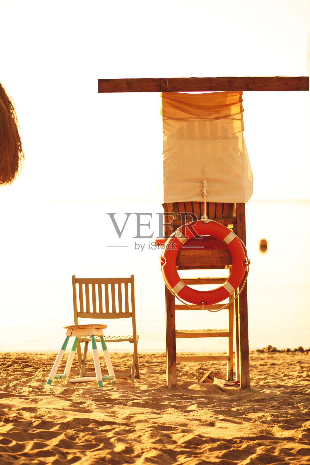 海滩救生员站照片摄影图片