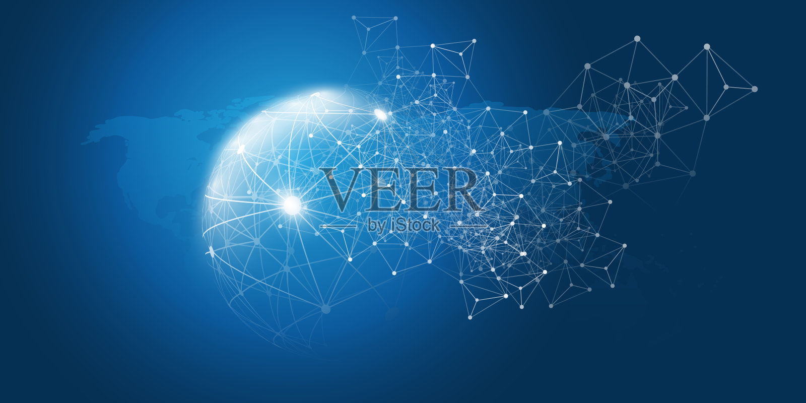 全球网络通信概念插画图片素材