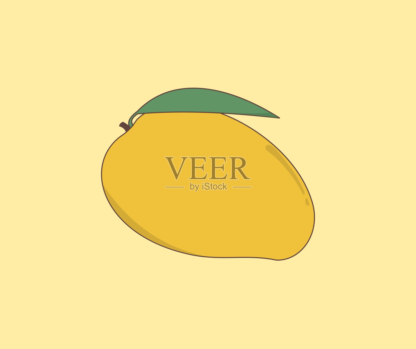 芒果水果图标插画图片素材