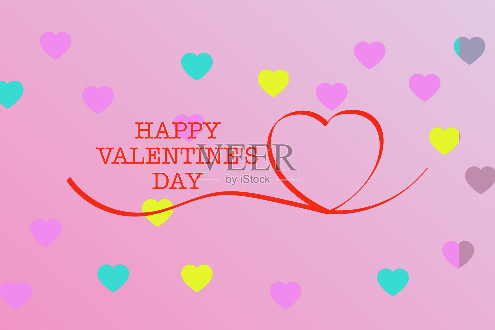 心与情人节插画图片素材