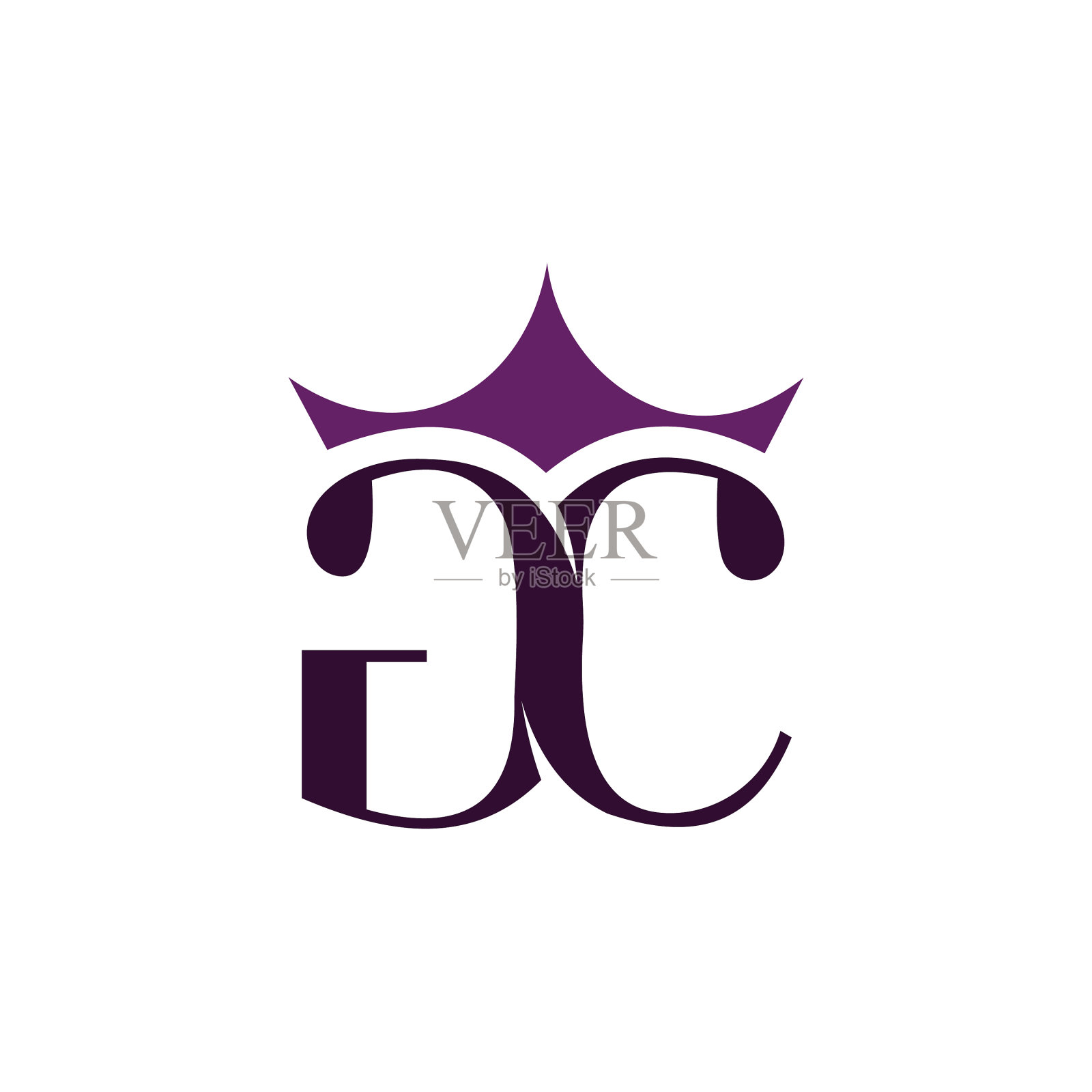 首字母gc或CG标志设计模板设计元素图片