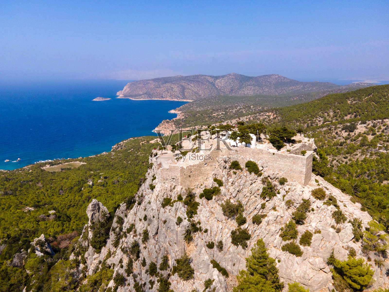 希腊罗德斯的独石城堡遗迹照片摄影图片