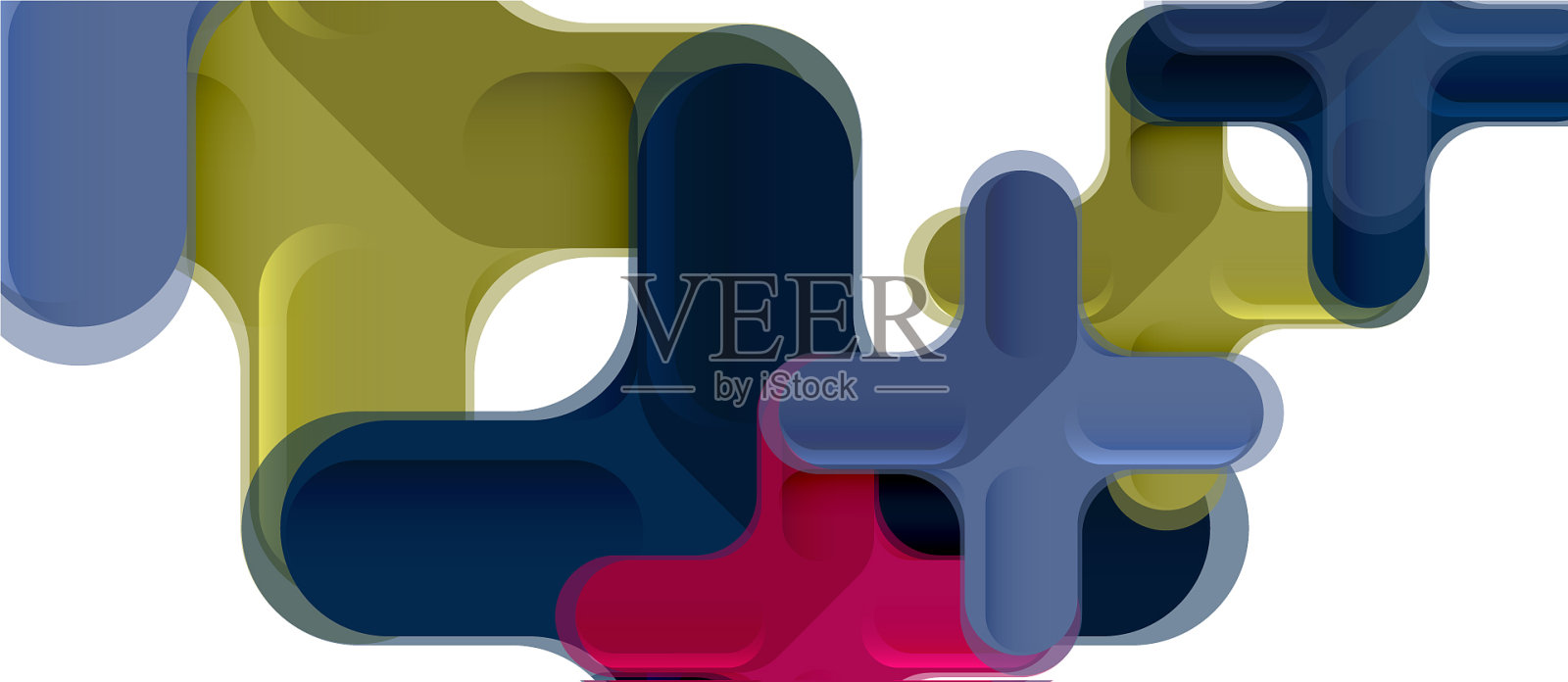 光滑的多色塑料风格交叉设计元素图片