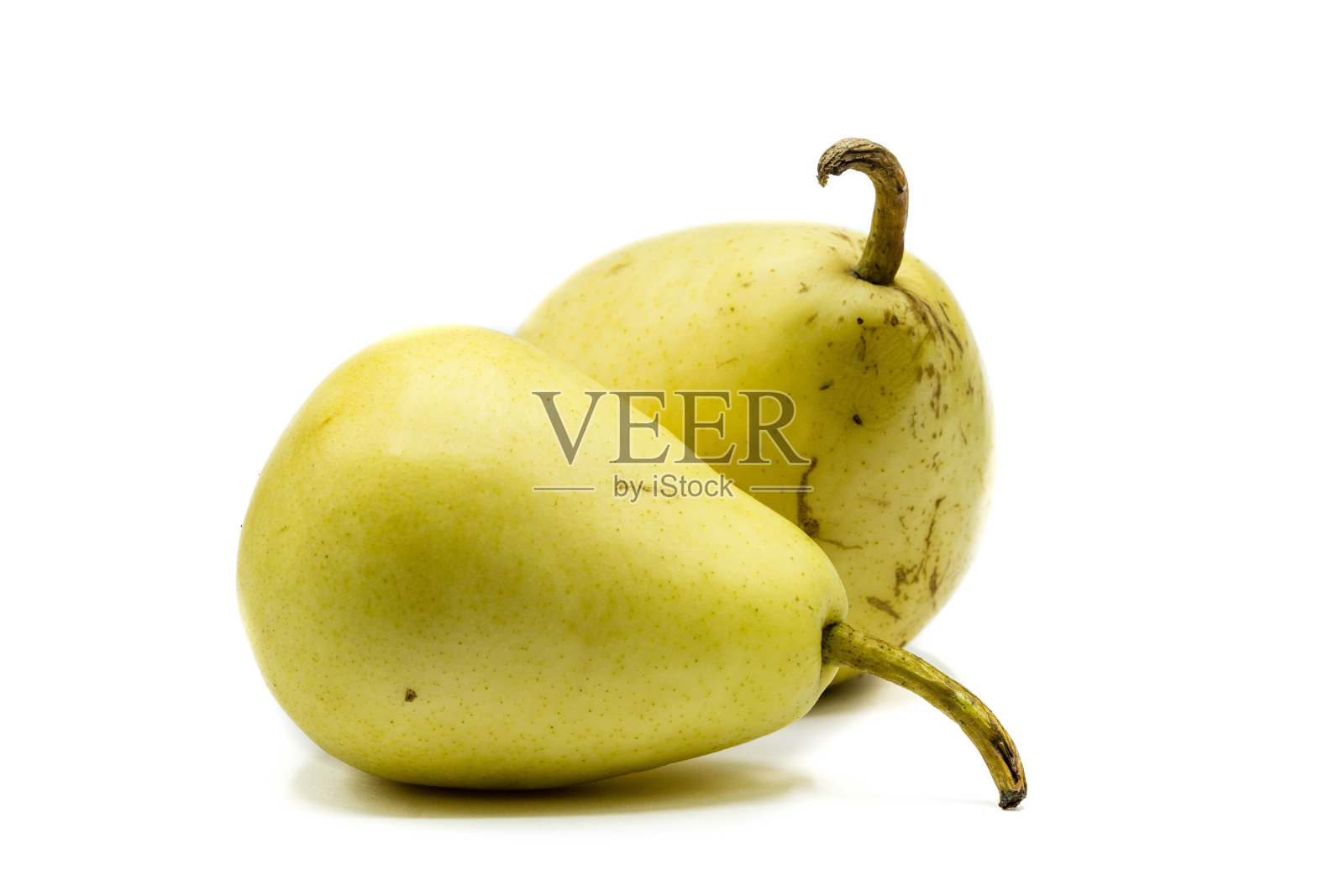 在白色背景上孤立的梨照片摄影图片