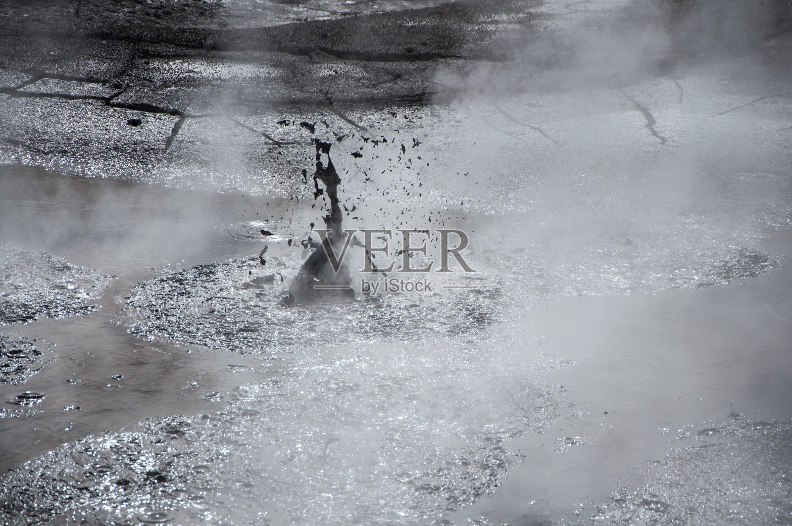 Wai-O-Tapu沸腾的泥浆照片摄影图片