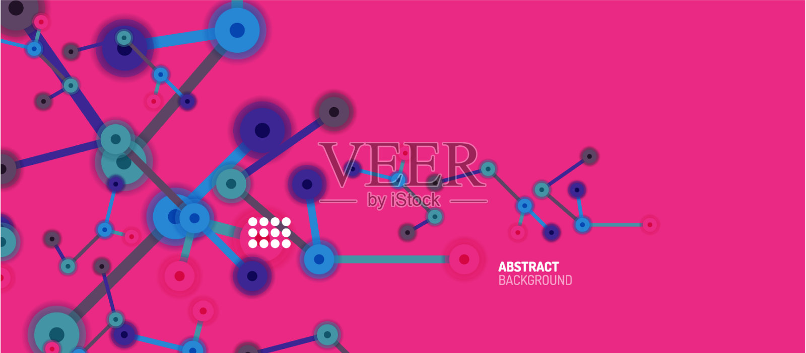 平面风格的几何抽象背景圆插画图片素材