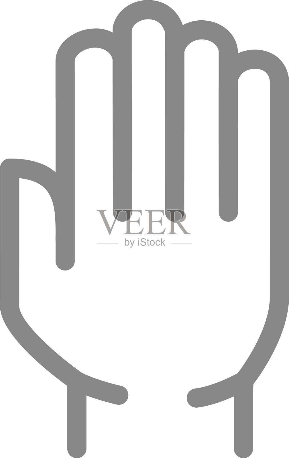 人体手纹图标卫生人体保护图标素材