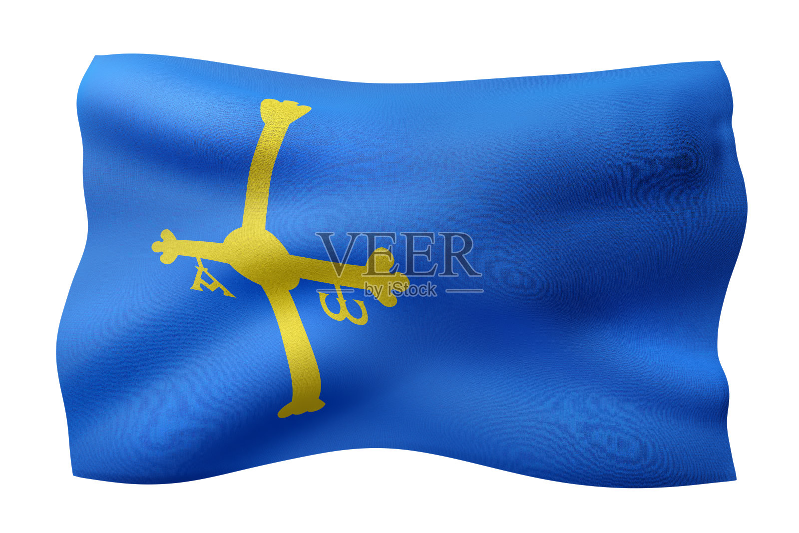 3d阿斯图里亚斯地区旗照片摄影图片