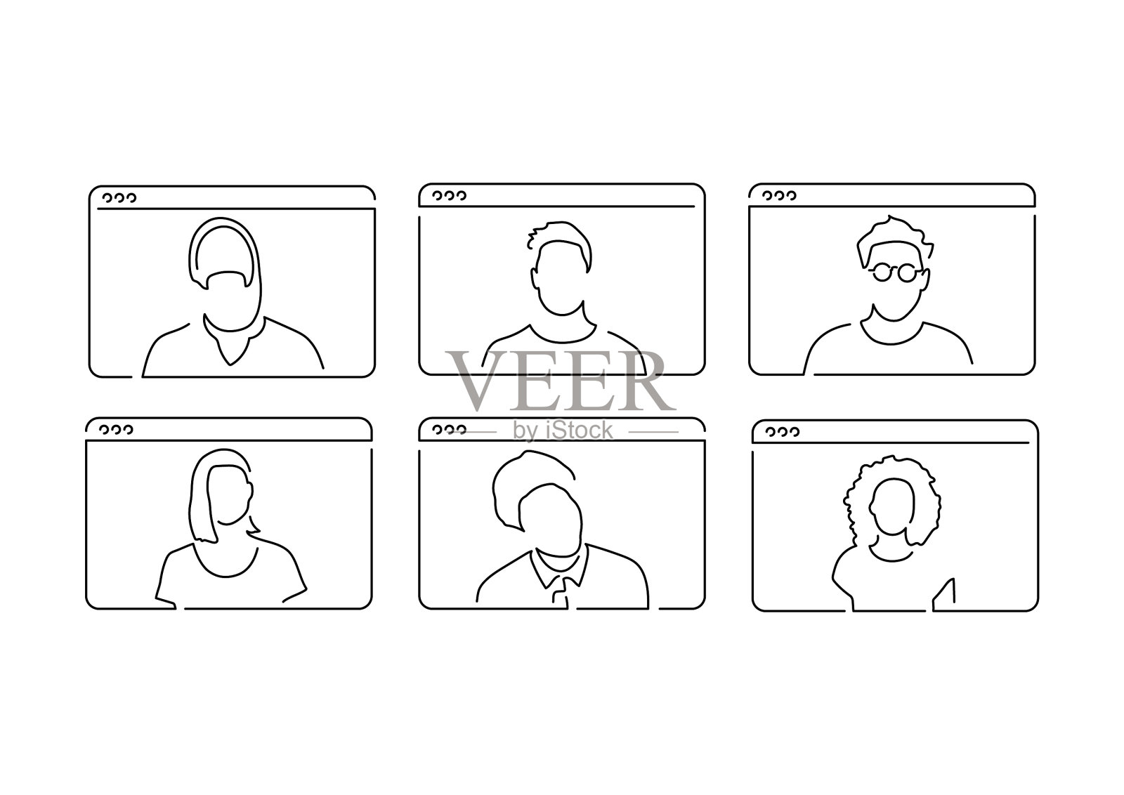 通信线路图插画图片素材