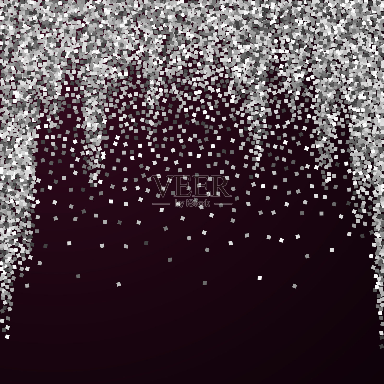 银光闪闪，奢华闪闪，五彩纸屑散落插画图片素材