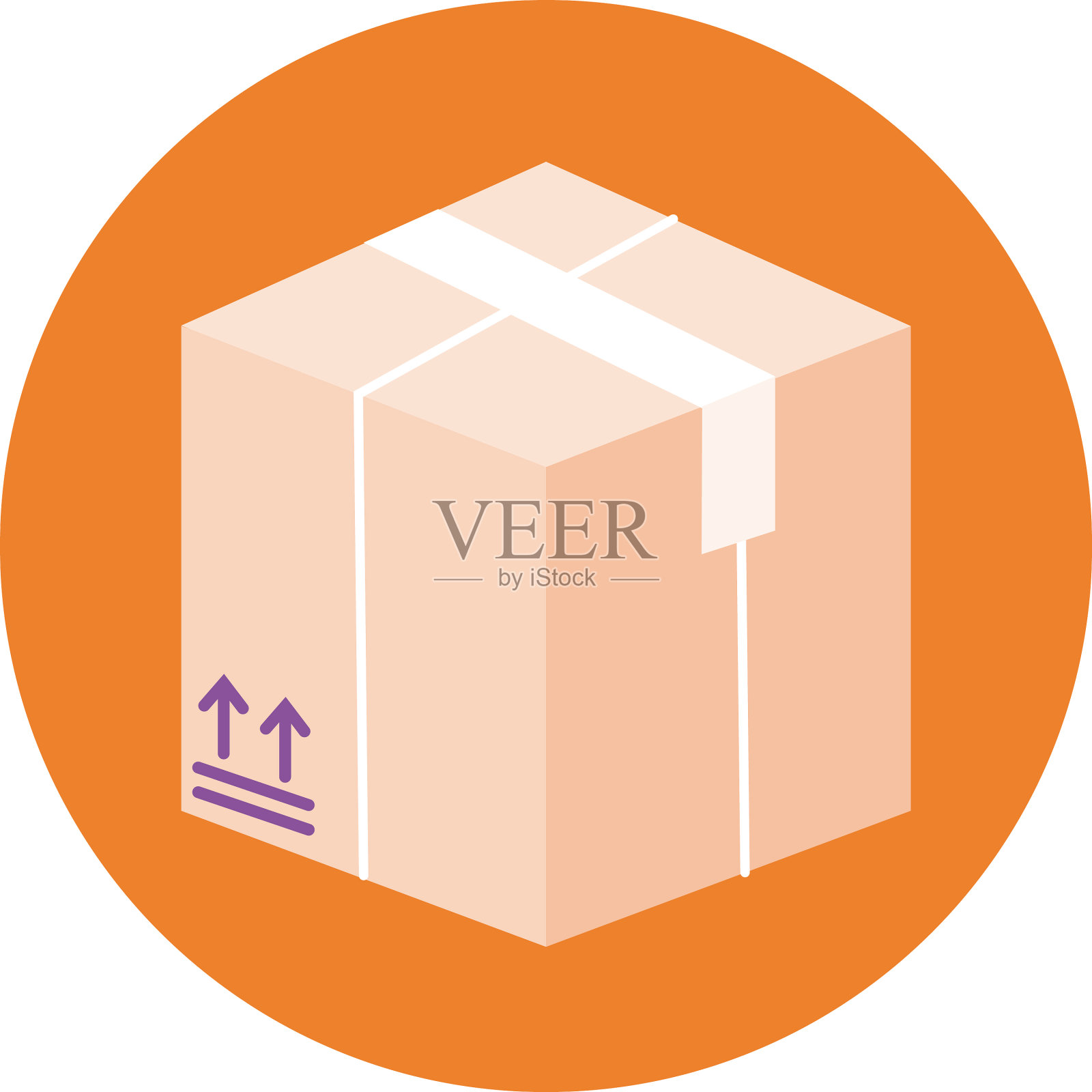 箱式快递服务大厦式图标素材