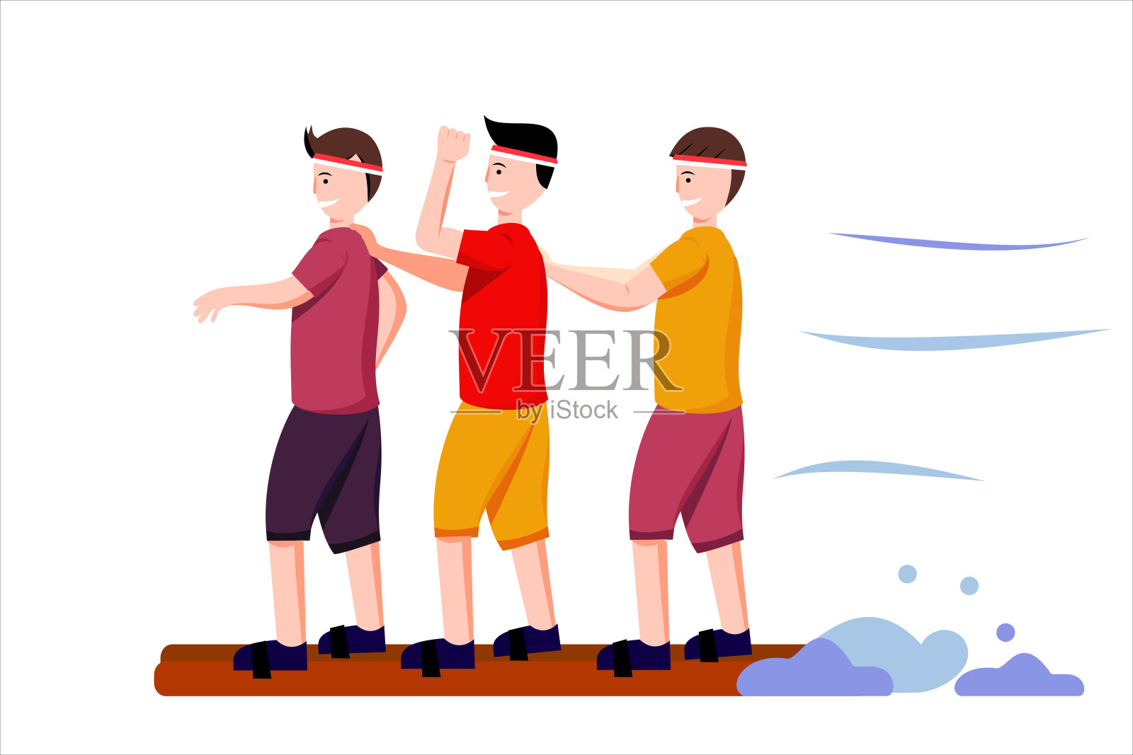 阻塞竞赛插画图片素材