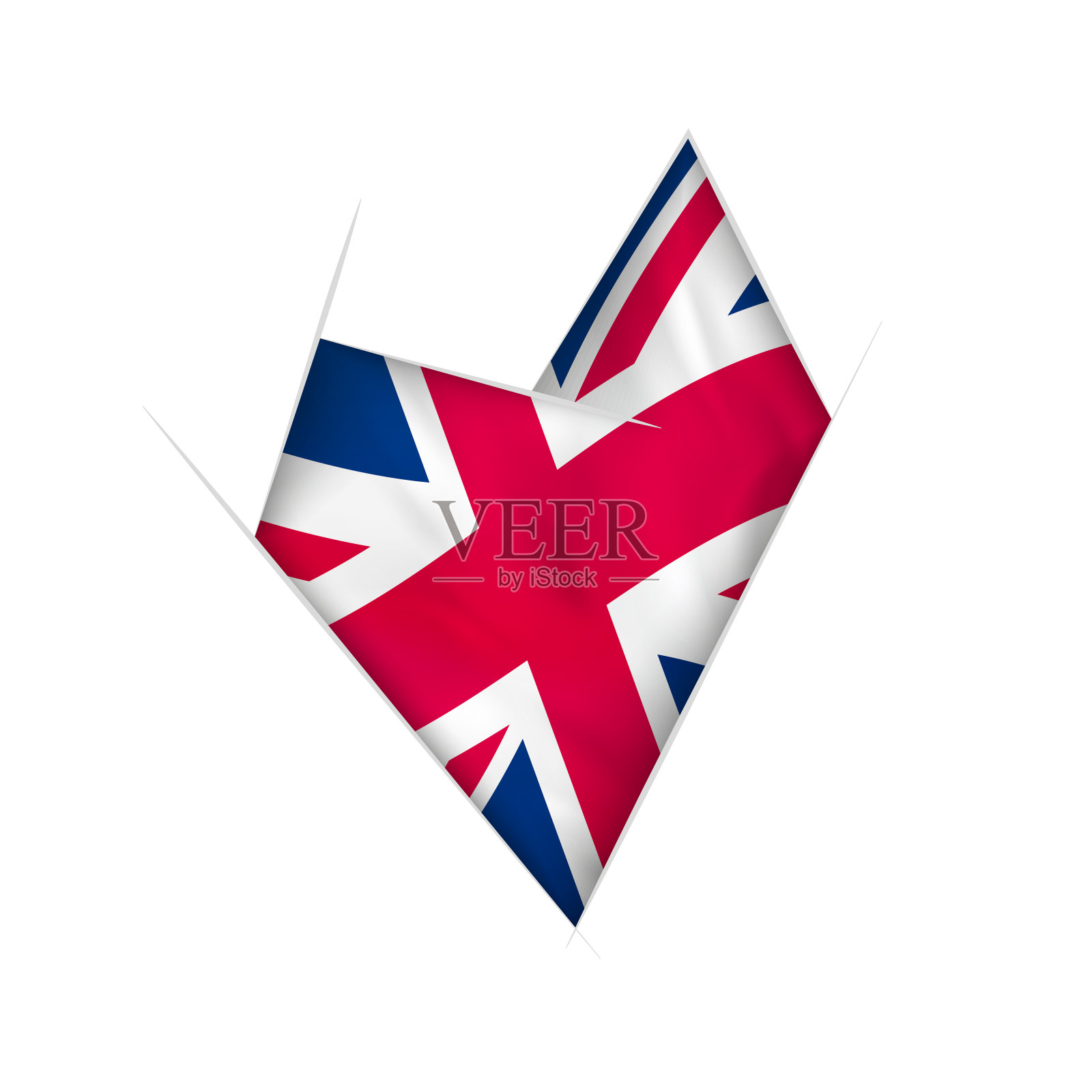 用立陶宛国旗勾画出弯曲的心插画图片素材