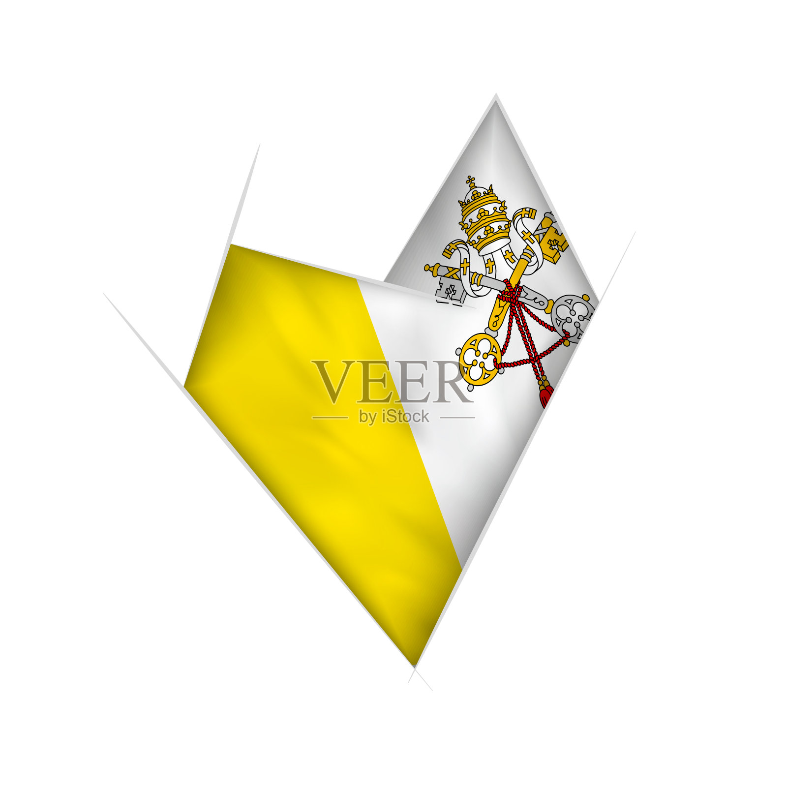 用立陶宛国旗勾画出弯曲的心插画图片素材