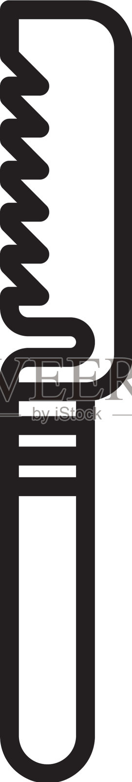 黑线医疗锯图标隔离在白色上插画图片素材