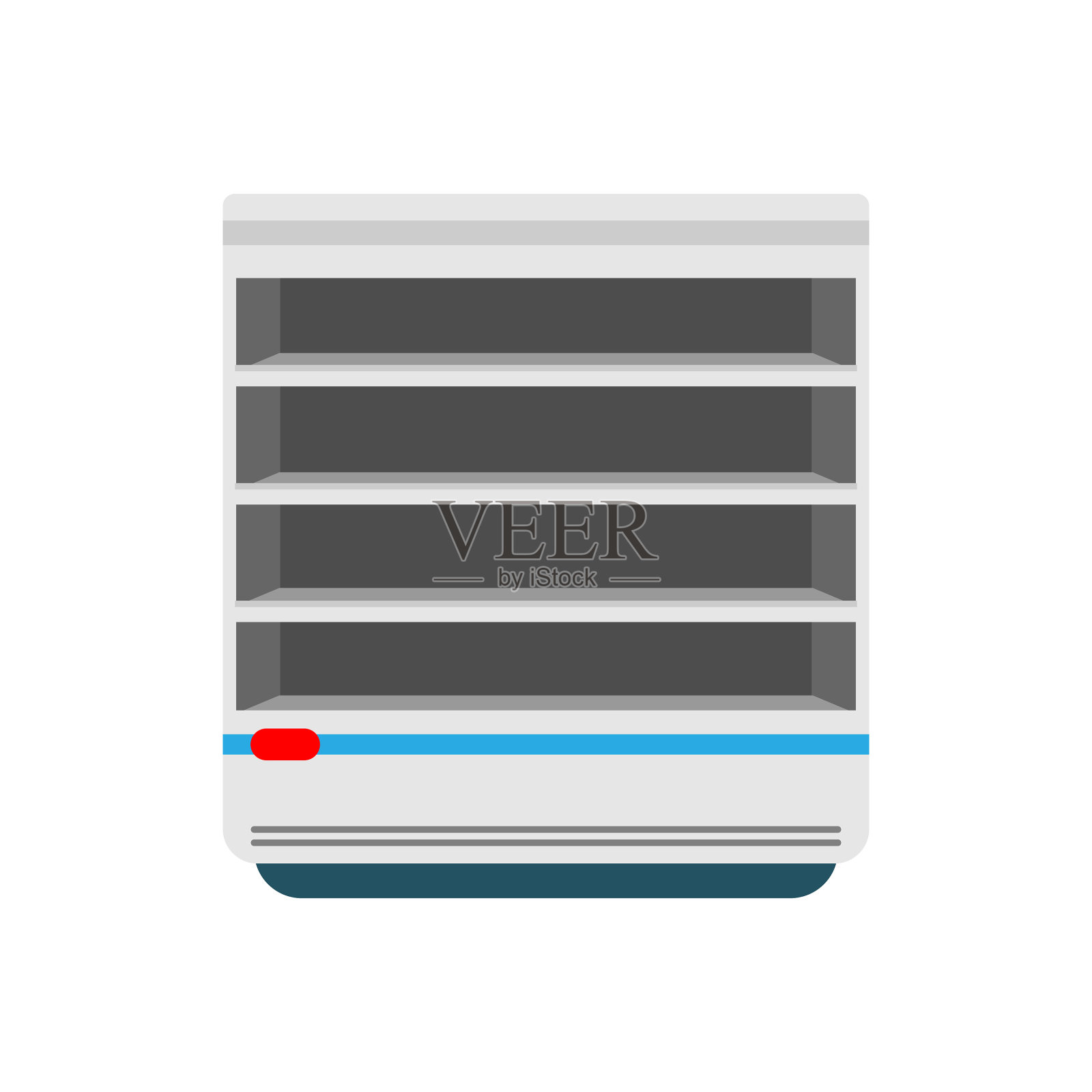 冰箱冰箱冰柜的白色背景插画图片素材