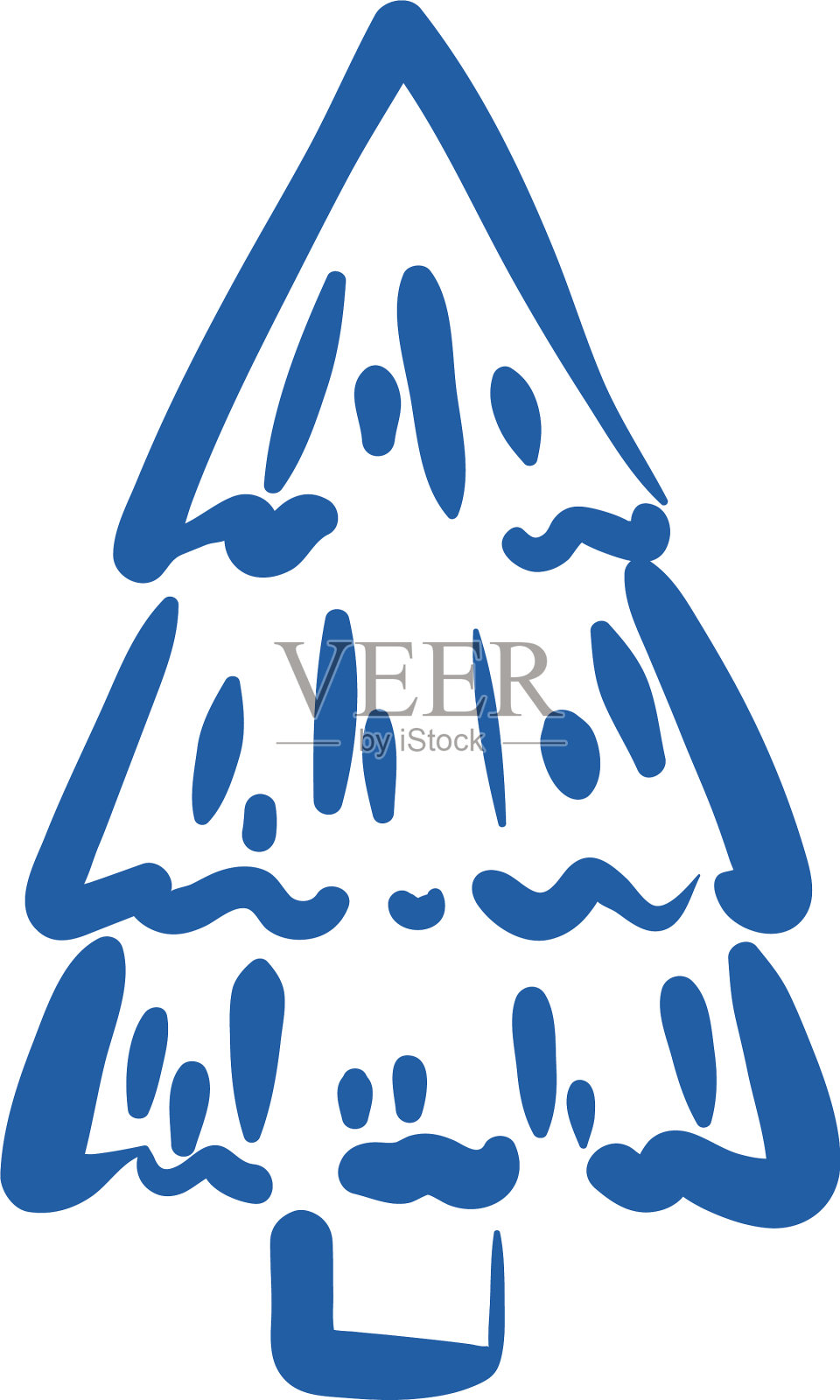 松树植物手绘风格图标设计元素图片