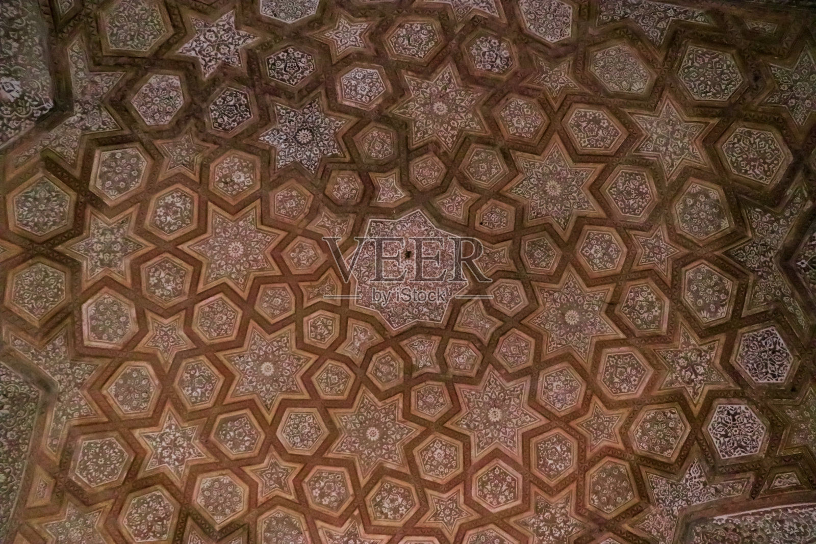 旧坟墓天花板上的艺术作品照片摄影图片