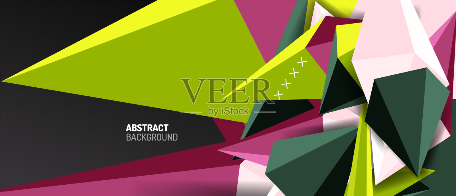 时尚简单的三角形抽象背景插画图片素材