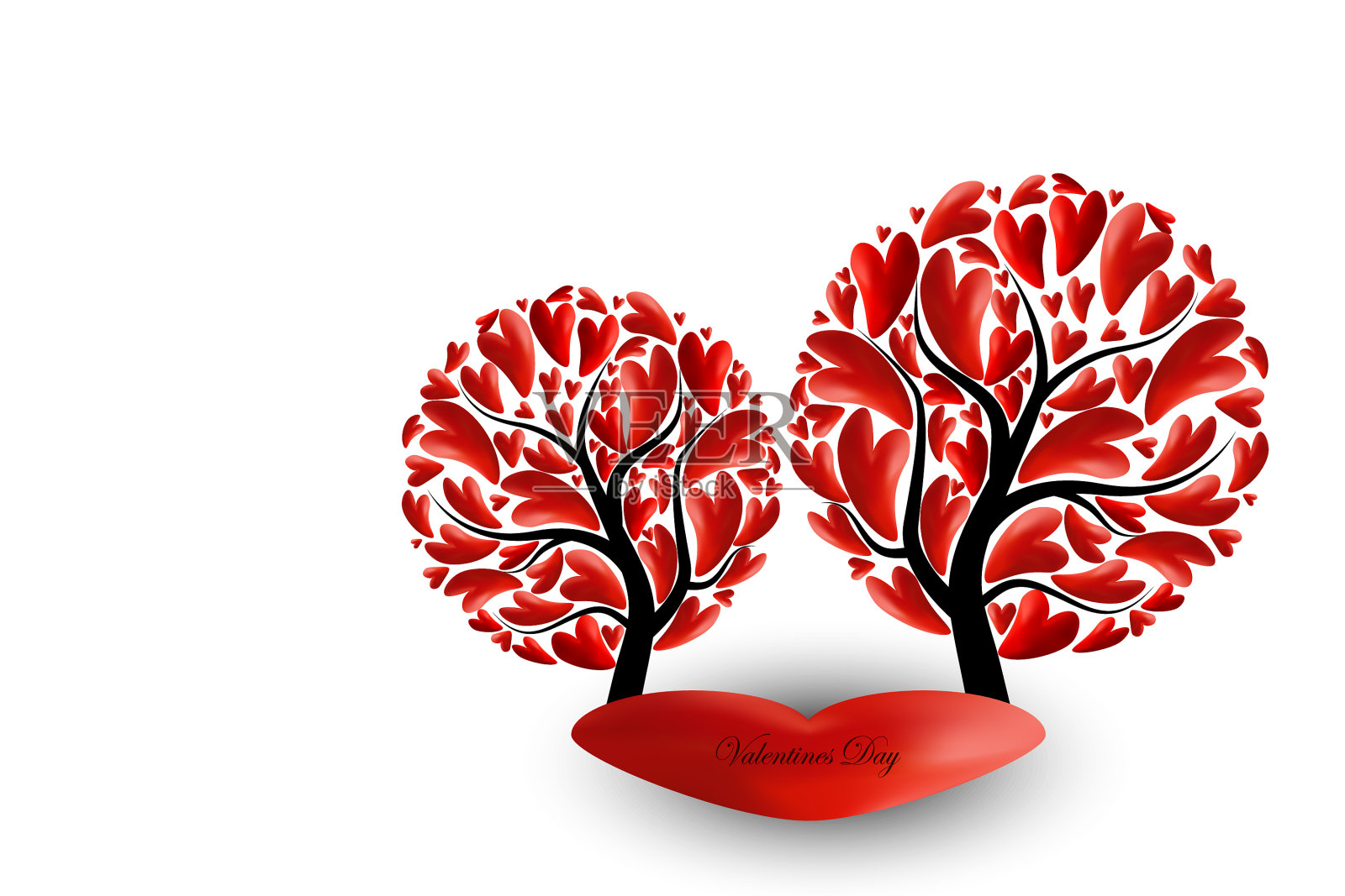 情人节带着爱的心插画图片素材
