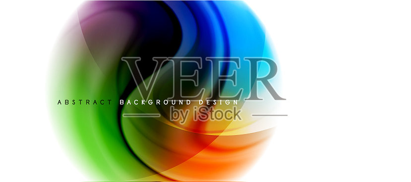 摘要背景流体混合梯度液体插画图片素材