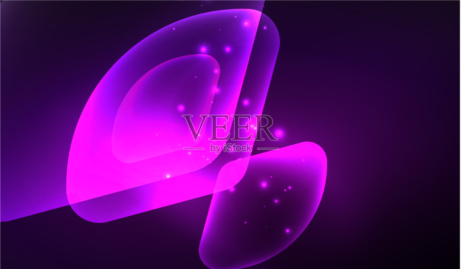 发光的霓虹灯闪亮透明抽象几何插画图片素材